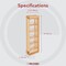 Rev-A-Shelf Maple Veneer, Light Brown, 6 in W, 36 in H, 11.13 in D, 11.13 in L, Light Brown 432-WF36-6C - alternate 5